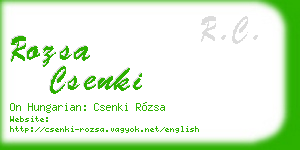 rozsa csenki business card